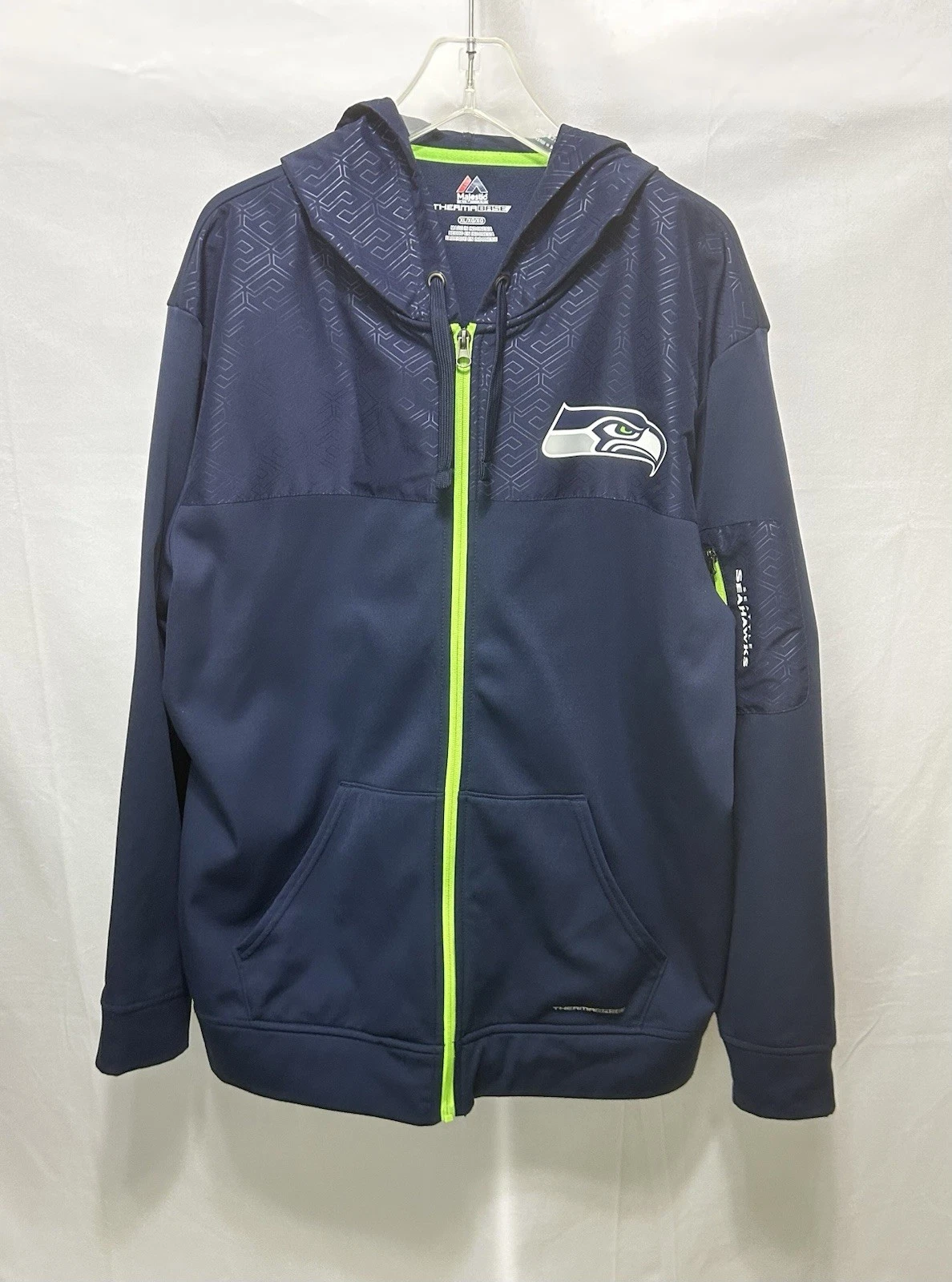 NFL Seattle Seahawks Unisex XL Long Sleeve Fleece Lined Hooded Jacket