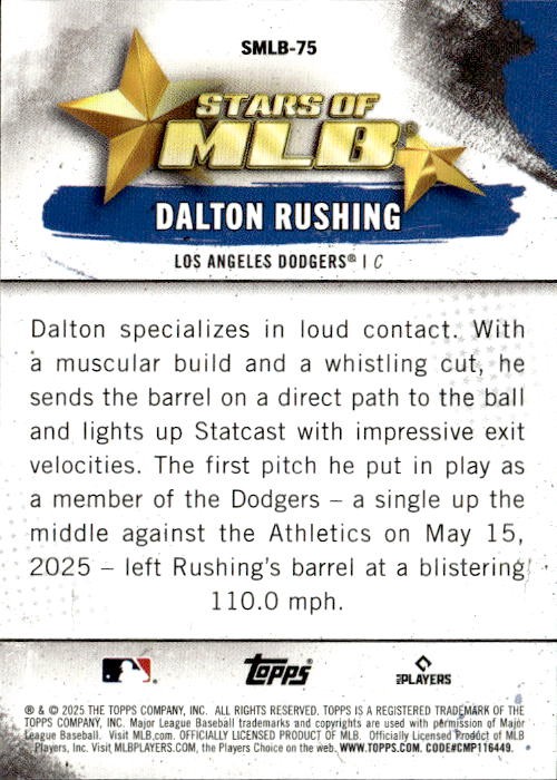 2025 Topps Update #SMLB-75 Dalton Rushing Stars of MLB | eBay