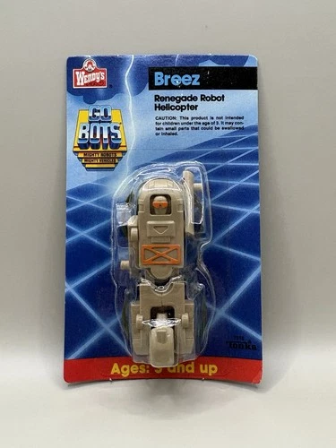 Go Bots BREEZ Renegade Robot Tonka Wendys Helicopter 1986 Sealed