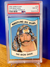 1982 Wrestling All-Stars Series B IRON SHEIK #25 Rookie - PSA 8