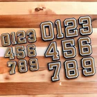 Brown Chenille Number Patches 5cm & 7.5cm 3D Varsity Patches Iron on Alphabet E