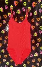 Ethika NWT Women's Pull-On blouse "The Bodysuit" Red Snakeskin Size XS Size 0