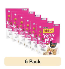 6 pack Purina Friskies Cat Treats, Party Mix California Crunch With Chicken