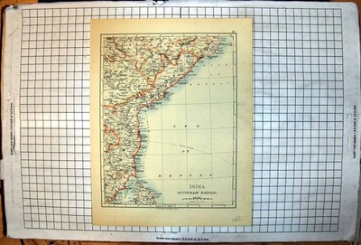 Antiker alter Druck Indien Südost Teil Burma Ceylon Malaiische Halbinsel Karte