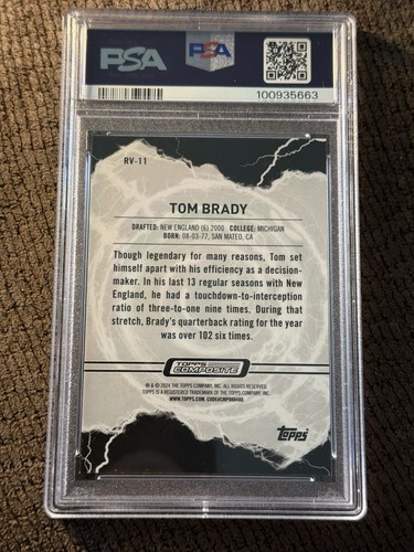 2023 Topps Composite Voltaic X-Fractor Tom Brady Card #RV-11 NM PSA 10 Pop 5 - Bild 2 von 2