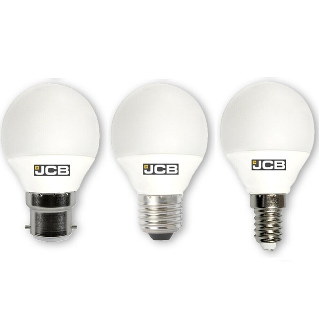 JCB 3w / 6w LED Golf Ball Bulbs B22 E27 E14 Warm Cool Daylight Packs
