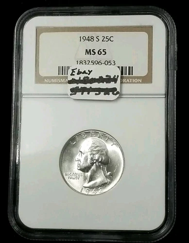 1948-S 25C Washington Quarter NGC MS 65 #2026