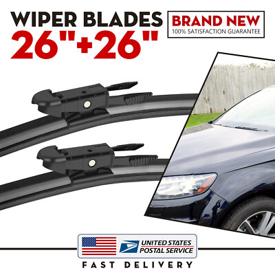 26''&26'' Front Windshield Wiper Blades Factory Quality for Audi Q7 2007-08/2015