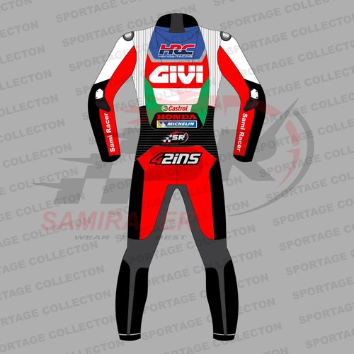 Cowhide Givi Honda Castrol Motorcycle/Motorbike Biker's Leather Racing Suit - Picture 2 of 4