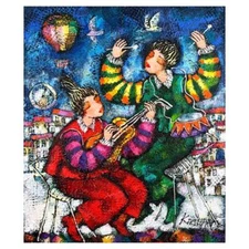 Michael Kachan Hand Signed Original Painting on Canvas with LOA