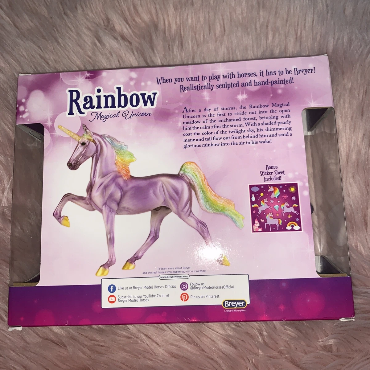 Learning Colors, Rainbow Horse with Glitter, Colorful horse