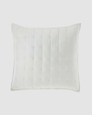 $70 Neiman Marcus White Ivory Velvet European Sham Pillowcase