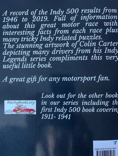 The Indianapolis 500 1946-2019 Facts, Figures &fun! Stunning Artwork - Picture 6 of 6