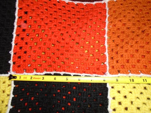 Manta De Colección Afghan Granny Core Crochet Multicolor Grande Hecha a Mano 104x96 - Imagen 7 de 13