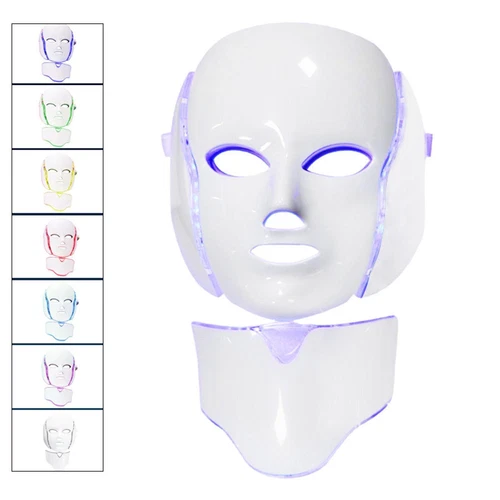 Red LED Light Therapy Rejuvenation Facial Skin Care Photon Face Mask 7 Colors - Picture 25 of 26