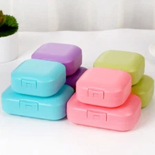 Soap Dish Plastic Container Box Bath Shower Dispenser Holder Travel Case Gift.