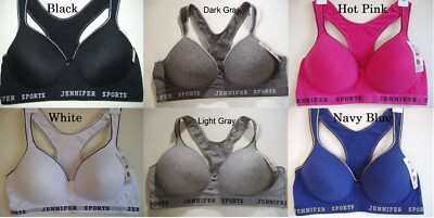 Women Sports Bras Wire Free Racer Back Cotton Yoga Workout Size 42B 44B 