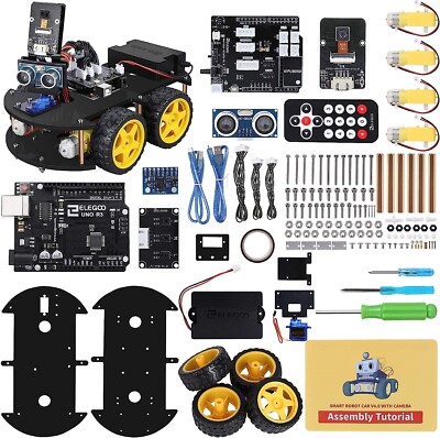 Smart Robot Auto V4.0 Kompatibel mit Arduino IDE Elektronik Baukasten mit Kamera