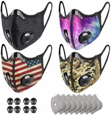 Motocross Skater Sport Maske waschbar Staub-Gesichtsschutz Atemschutz K95 CE