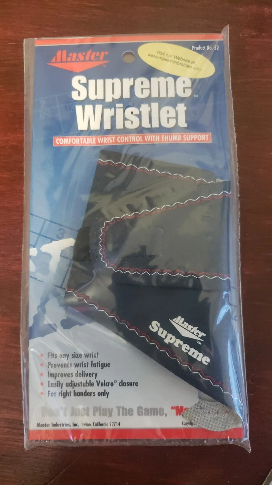 Soutien gorge de poignet de bowling support de pouce noir blanc rouge neuf bracelet Master Supreme