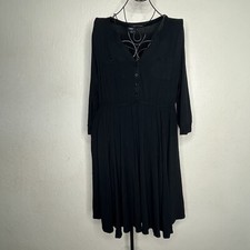 Torrid Black Jersey 3/4 Sleeve Dress Size 1/1X