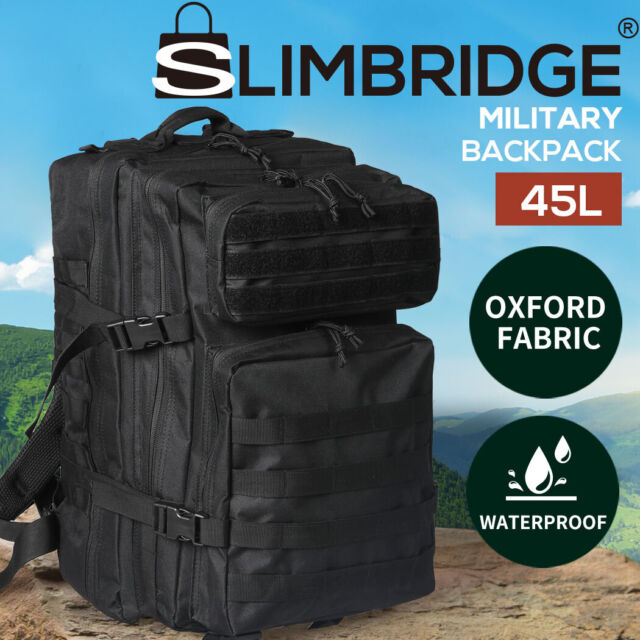 Slimbridge 45L Waterproof Backpack Military Hiking Camping Rucksack Outdoor