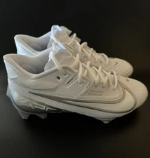 Nike Mens 8 Vapor Edge Elite 360 2 White/Silver Football Cleats DA5457-101 NEW