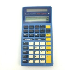 Texas Instruments Math Explorer T-0492 Calculator Blue Tested  Working Preowned