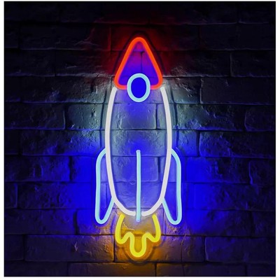 Neon LED Schild Rakete Licht Wand Deko Lampe Gaming Setup Streamer Beleuchtung