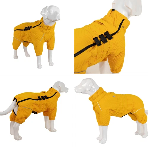 Dog Winter Coat 4 Legs Covered Windproof Waterproof Reflective Warm Dog Clothing - Picture 56 of 65