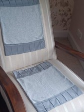 2 Tischsets Denby grau Fleece Stoff