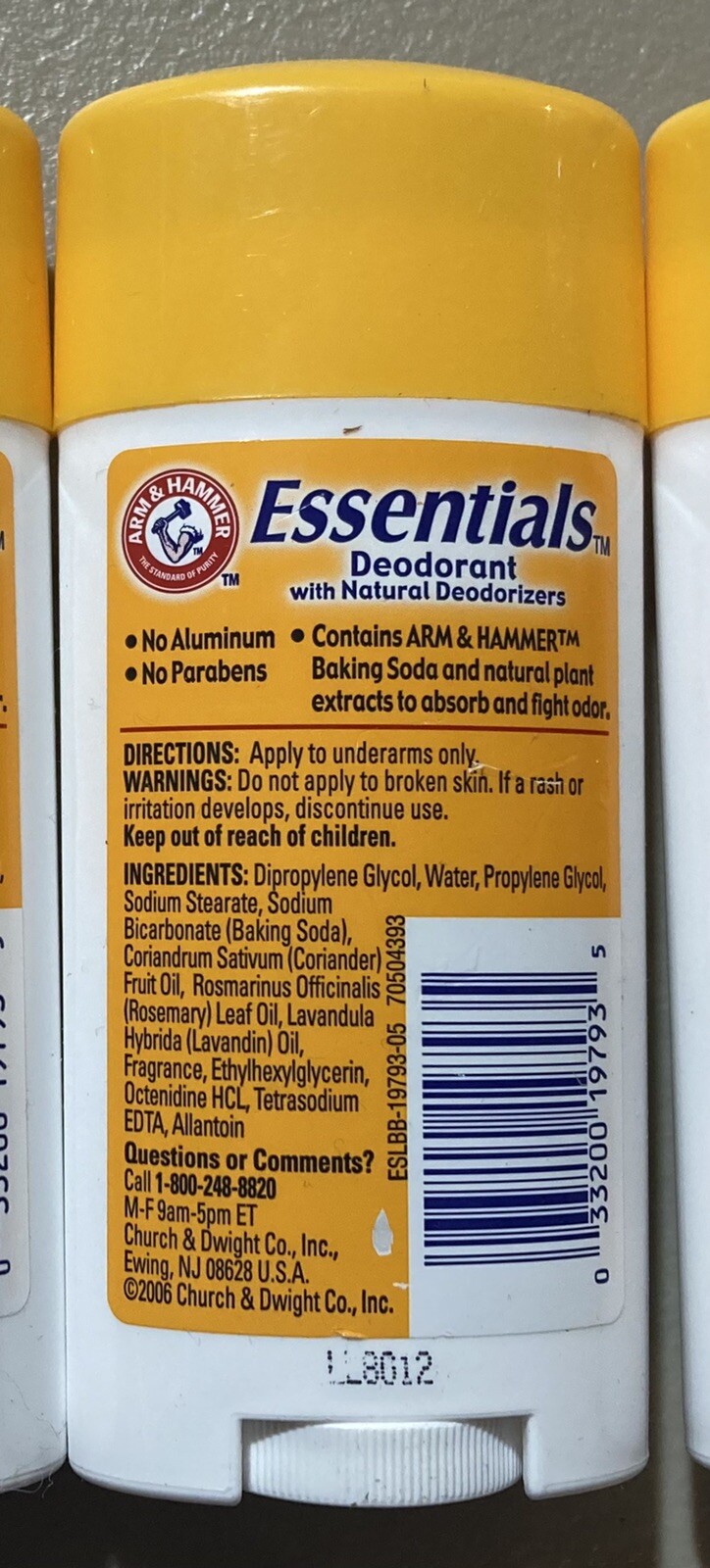 4 Arm & Hammer Essentials Deodorant with Natural Deodorizers Fresh Scent 2.5 Oz 33200197935 eBay