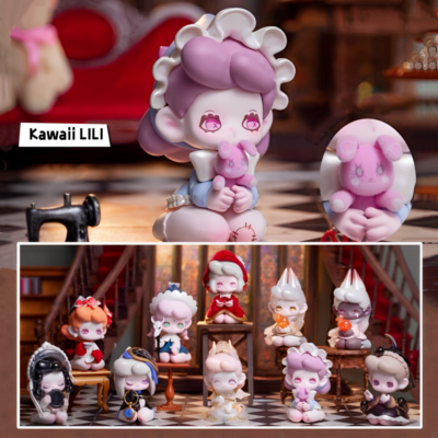 ちびくま工房　ワイルドローズのカルトナージュ　ソーイングbox　ビスクドール ちびくま工房 ワイルドローズのカルトナージュ ソーイングbox ビスクドール