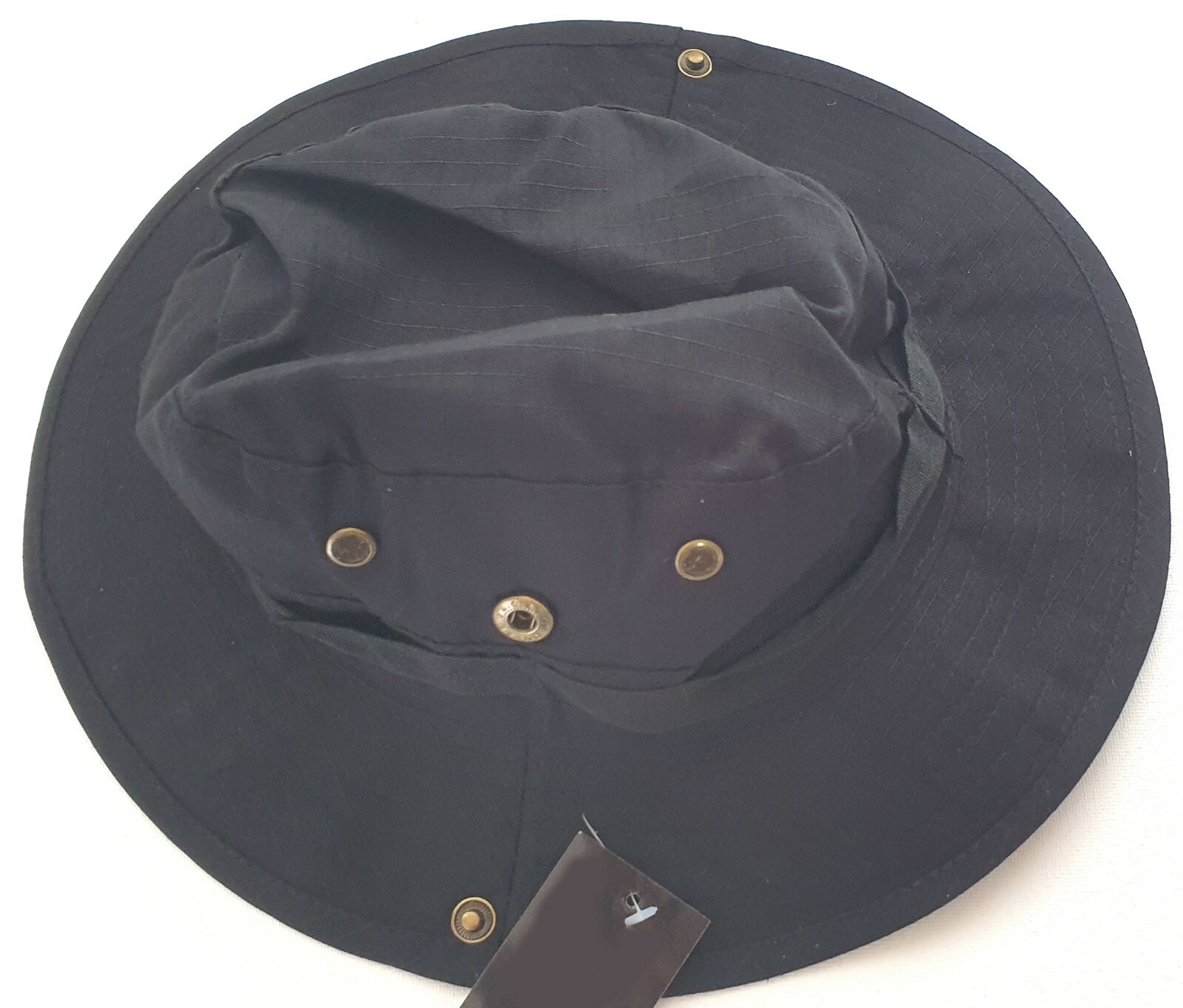 NEW Black Rim Safari Hat Bush Aussie Army Fishing Stud Summer Adventure Boonie