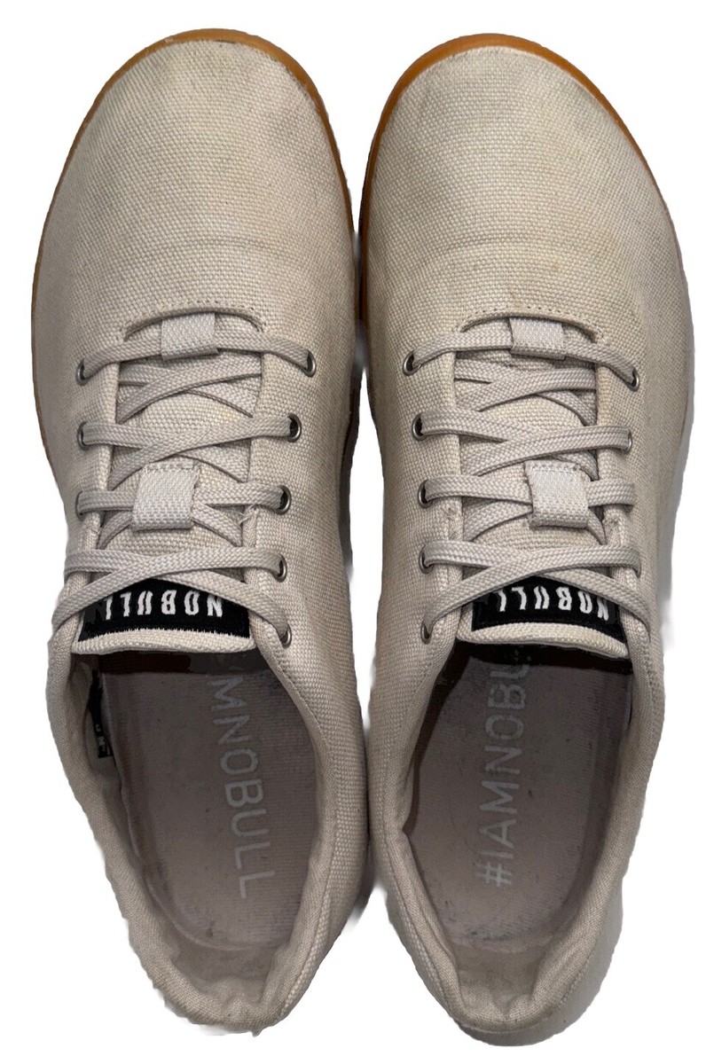 Nobull Ivory Gum Canvas Trainer Shoes Mens 10.5 Womens 12 | eBay display picture 3