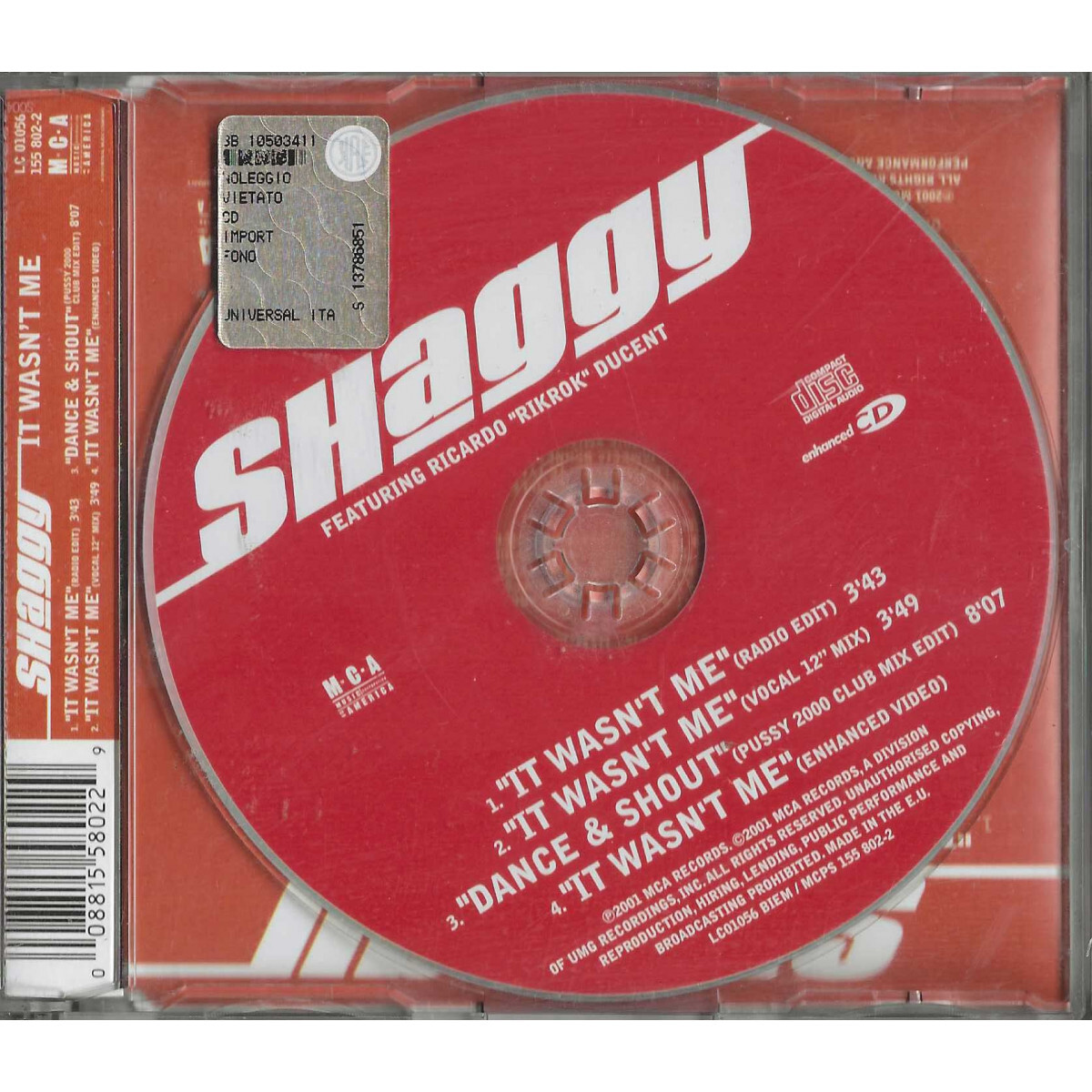 Shaggy CD 'S Single It Wasn't Me / MCA Records - 1558022 New