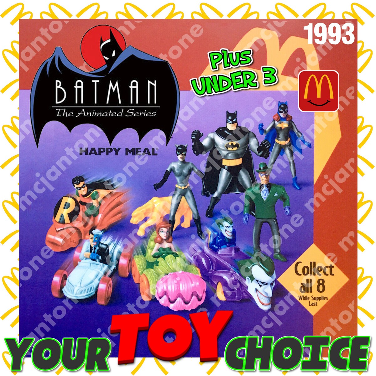 バットマン 1993 ミールトイセット McDonald's 1993 BATMAN ANIMATED SERIES DC Comics COMIC Superhero