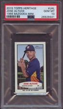 2015 Topps Heritage 1966 Bazooka Mini JAL Jose Altuve PSA 10 Gem Mint Pop 1