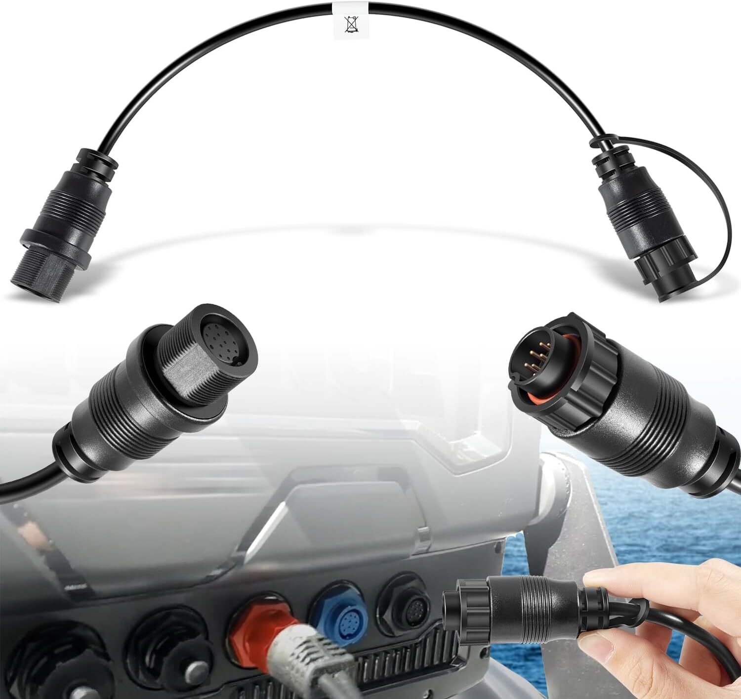 Replace for 1852079/MKR-DSC-16 DSC Adapter Cable Lowrance 9-PIN Adapter Cable