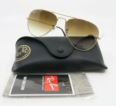 Ray-Ban RB 3025 001/51 55mm New Brown Gradient Aviator Sunglasses with  case. | eBay