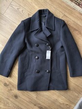 Cappotto donna sartoriale Mango Pescara blu navy taglia M nuovo con etichette