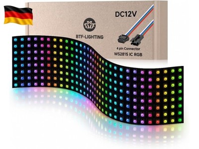 BTF-LIGHTING WS2815 RGB LED Matrix Panel 8x32 256 Pixel Individuell