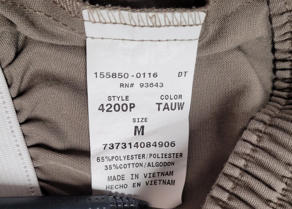 Pantalones Médicos Cherokee Workwear (M) Tostados Bolsillos Cintura Elástica Foto 3 de 4