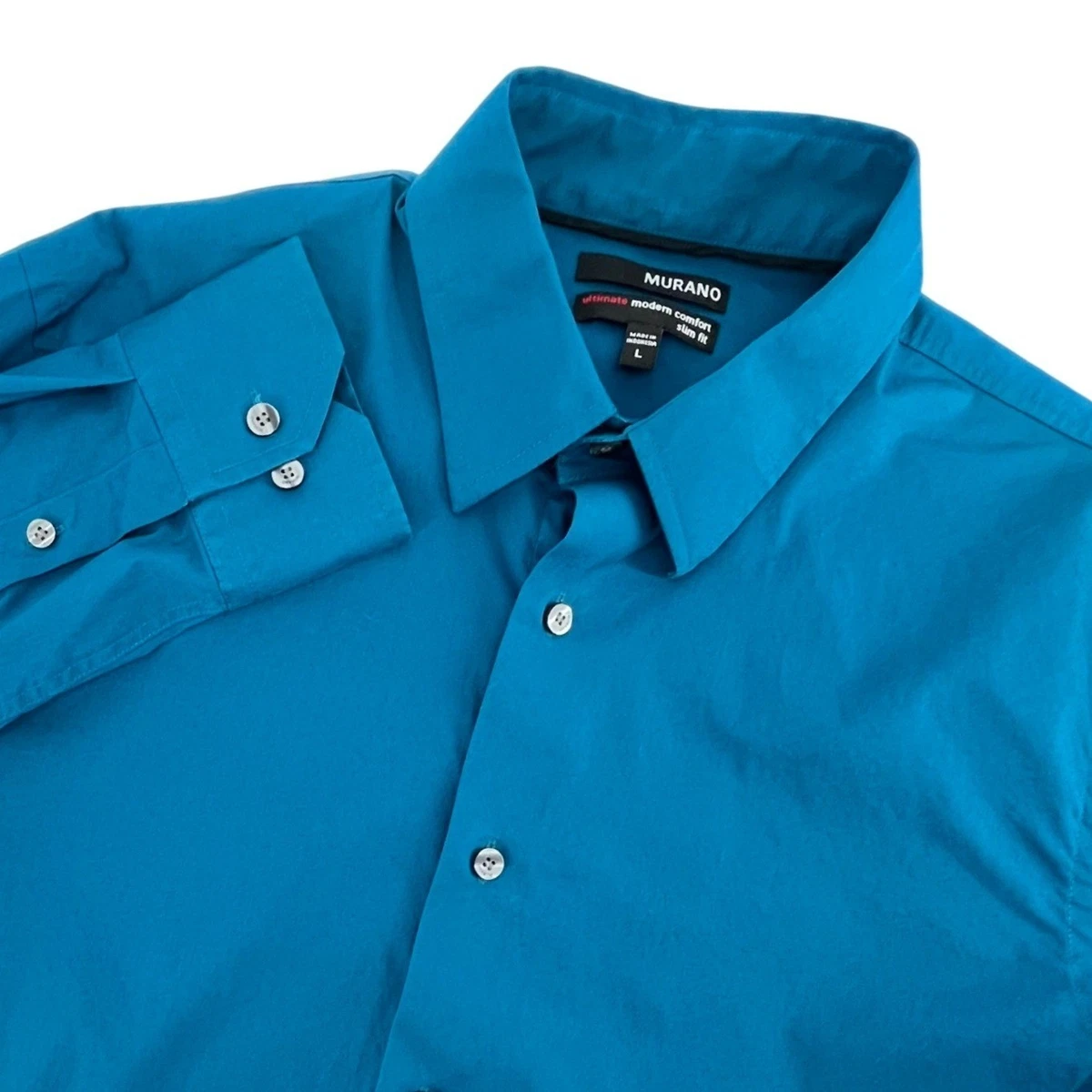 Murano Slim Solid Dress Shirts for Men for sale | eBay