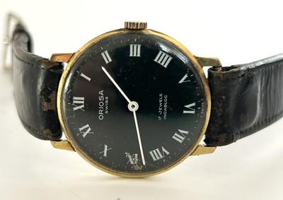 Vintage Swiss  Oriosa  Gents Mechanical Wind Watch  (Green Dial)