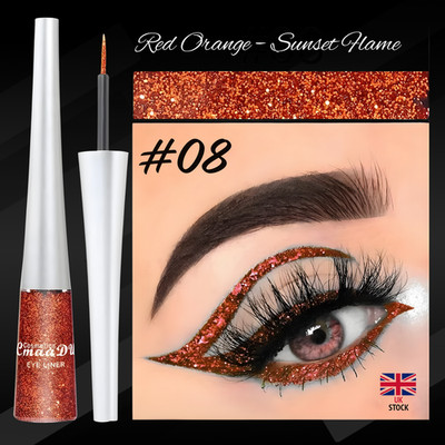 Langanhaltender flüssiger Glitzer-Eyeliner Metallic funkelnd Party wasserfest Make-up