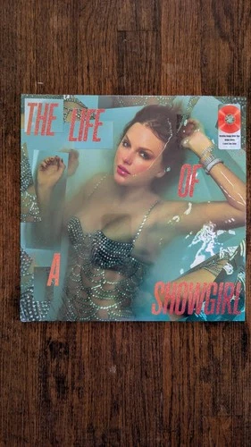 TAYLOR SWIFT The Life Of A Showgirl LP ORANGE GLITTER VINYL SEALED NEW