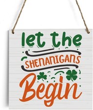 Rustic St Patricks Day Shamrock Decor Wood Wall Art Wall Hanging Decor St