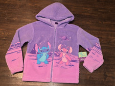 Disney Girls Sherpa Hooded Jacket Stitch  Angel Size 6 6x 10 12 New NWT