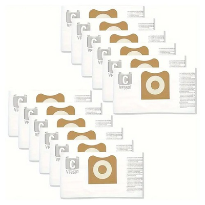 #ad 12 Pack VF3501 Replacement Bags For Ridgid 3 4 and 4.5 Gallon Shop Vac $19.99